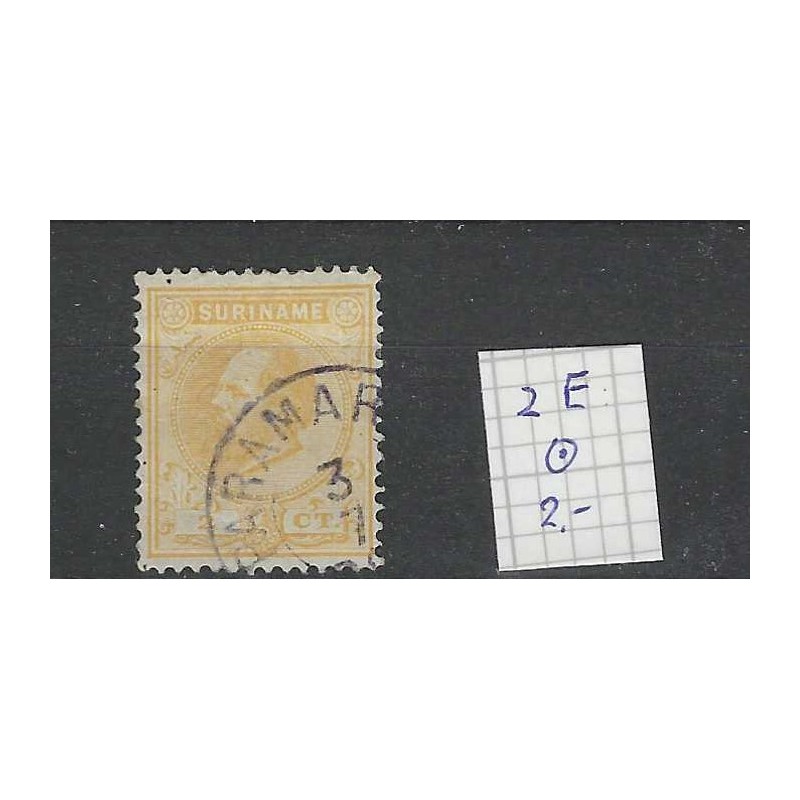 Suriname 2E Willem III 1873 VFU/gebr CV 2 € Suriname 2E Willem III 1873 VFU/gebr CV 2 €