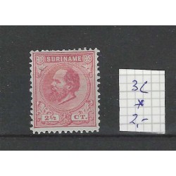 Suriname 3c Willem III 1873  MH/ongebr  CV 2 €