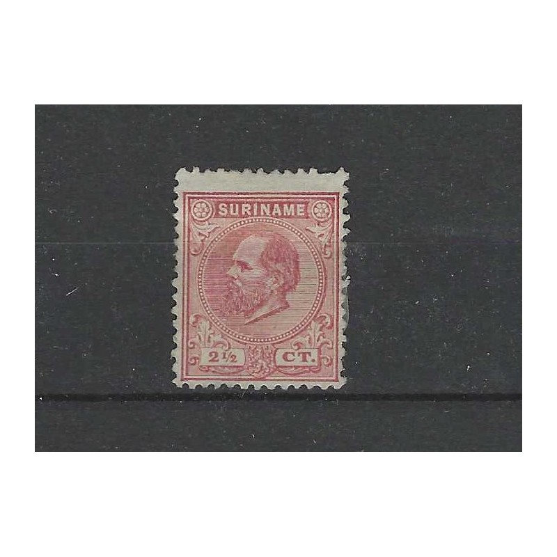 Suriname 3c Willem III 1873 MH/ongebr CV 2 € Suriname 3c Willem III 1873 MH/ongebr CV 2 €