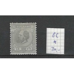 Suriname 8c Willem III 1873  MH/ongebr  CV 30 €