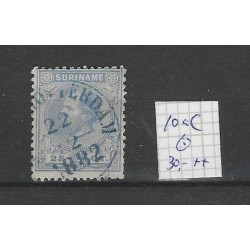 Suriname 10aC Willem III 1873  "NIEUW ROTTERDAM 1882" VFU/gebr  CV 30++ €
