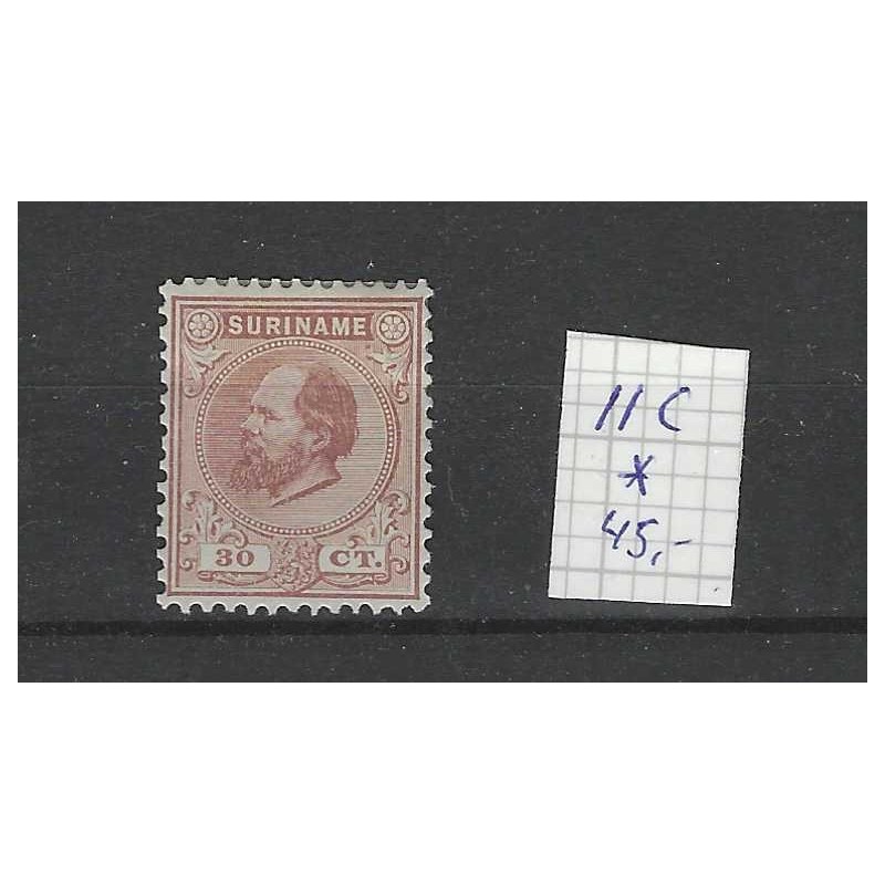 Suriname 11C Willem III 1873 MH/ongebr CV 45 € Suriname 11C Willem III 1873 MH/ongebr CV 45 €