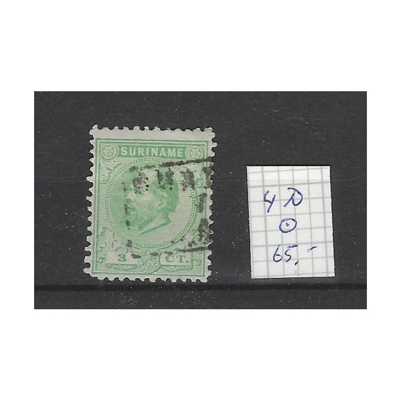 Suriname 4D Willem III 1873 VFU/gebr CV 65 € Suriname 4D Willem III 1873 VFU/gebr CV 65 €