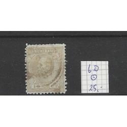 Suriname 6D Willem III 1873  VFU/gebr CV 25 €