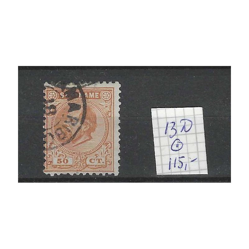 Suriname 13D Willem III 1873 VFU/gebr CV 115 € Suriname 13D Willem III 1873 VFU/gebr CV 115 €