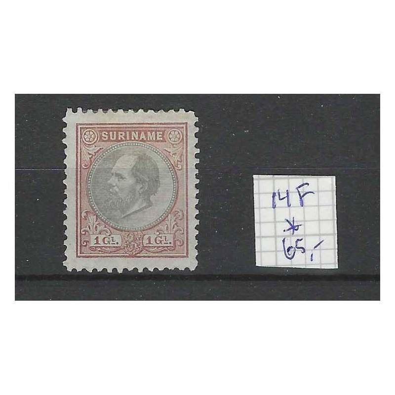 Suriname 14F Willem III 1873 MH/ongebr CV 65 € Suriname 14F Willem III 1873 MH/ongebr CV 65 €