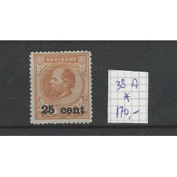 Suriname 38A  Hulpuitgifte  MH/ongebr CV 170 €