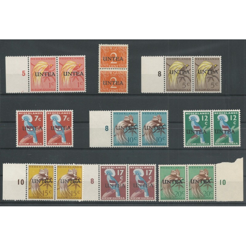 West Nieuw GUINEA 1-19 paarjes UNTEA opdruk MNH/postfris CV 130 € West Nieuw GUINEA 1-19 paarjes UNTEA opdruk MNH/postfris CV 130 €