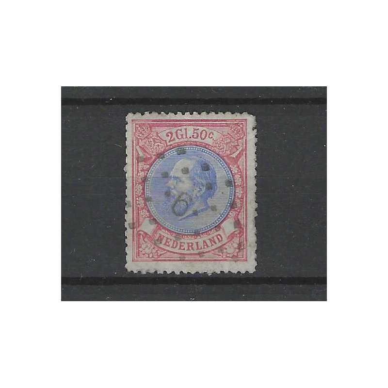 Nederland 29 Willem III met puntstempel 6 VFU/gebr CV 350 € Nederland 29 Willem III met puntstempel 6 VFU/gebr CV 350 €