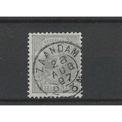 Nederland 38 Wilhelmina "ZAANDAM1897" kleinrond VFU/gebr  CV 10+ €