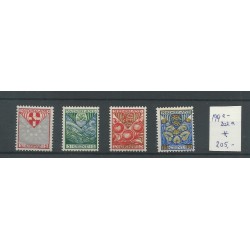 Nederland 199a-202a met vertikaal wm  MH/ongebr  CV 205 €