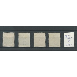 Nederland 199a-202a met vertikaal wm  MH/ongebr  CV 205 €