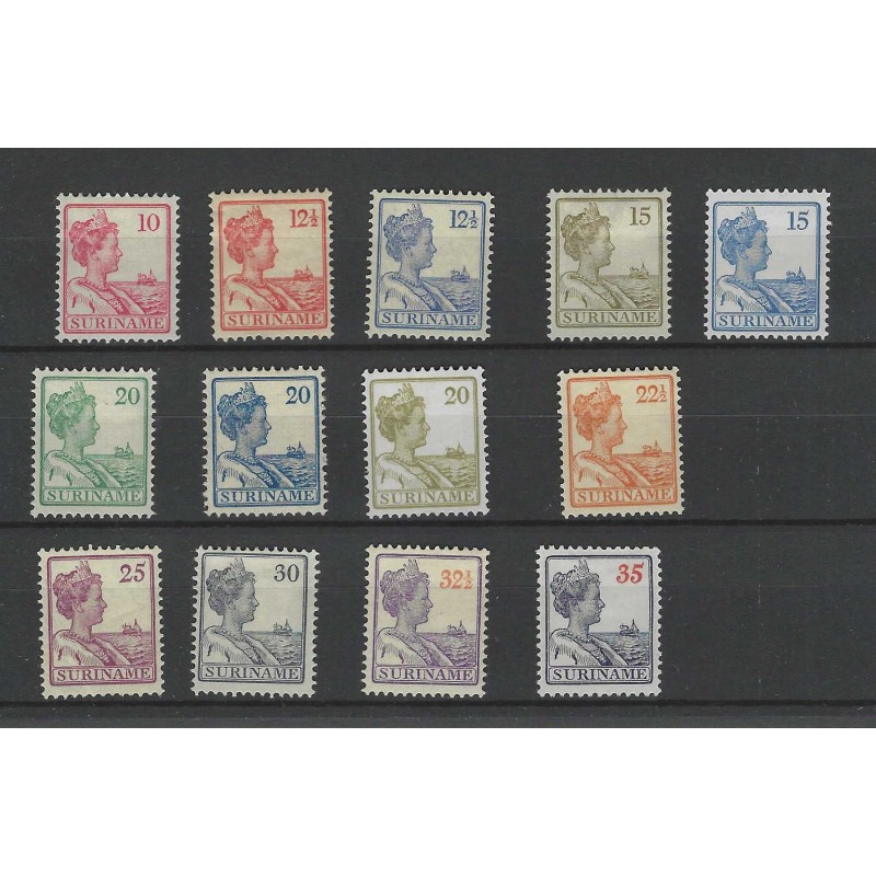 Suriname 87-99 Wilhelmina MH/ongebr CV 62 € Suriname 87-99 Wilhelmina MH/ongebr CV 62 €