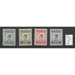Suriname 100C-103C  Wilhelmina  MH/ongebr CV 91 €