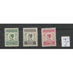 Suriname 100B-103B  Wilhelmina  MH/ongebr CV 55 €