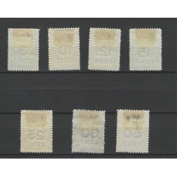 Suriname 130-136 Brandkast-opdrukken MH/ongebr CV 31 €
