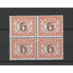 Suriname 145 Hulpuitgifte blokje van 4 MH/ongebr CV 10+ €
