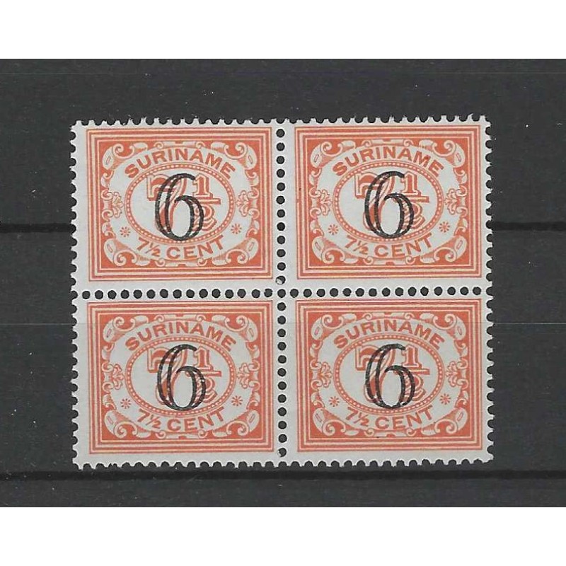 Suriname 145 Hulpuitgifte blokje van 4 MH/ongebr CV 10+ € Suriname 145 Hulpuitgifte blokje van 4 MH/ongebr CV 10+ €