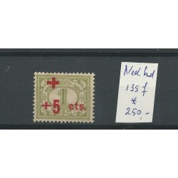Ned. Indië  135f  OPDRUK-afwijking  MH/ongebr CV 250 €