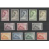 Suriname 167-178 Wilhelmina MH/ongebr CV 73 €