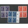 Suriname 187-189 Wilhelmina blokje 4  MNH/ MH/ongebr CV 73 €