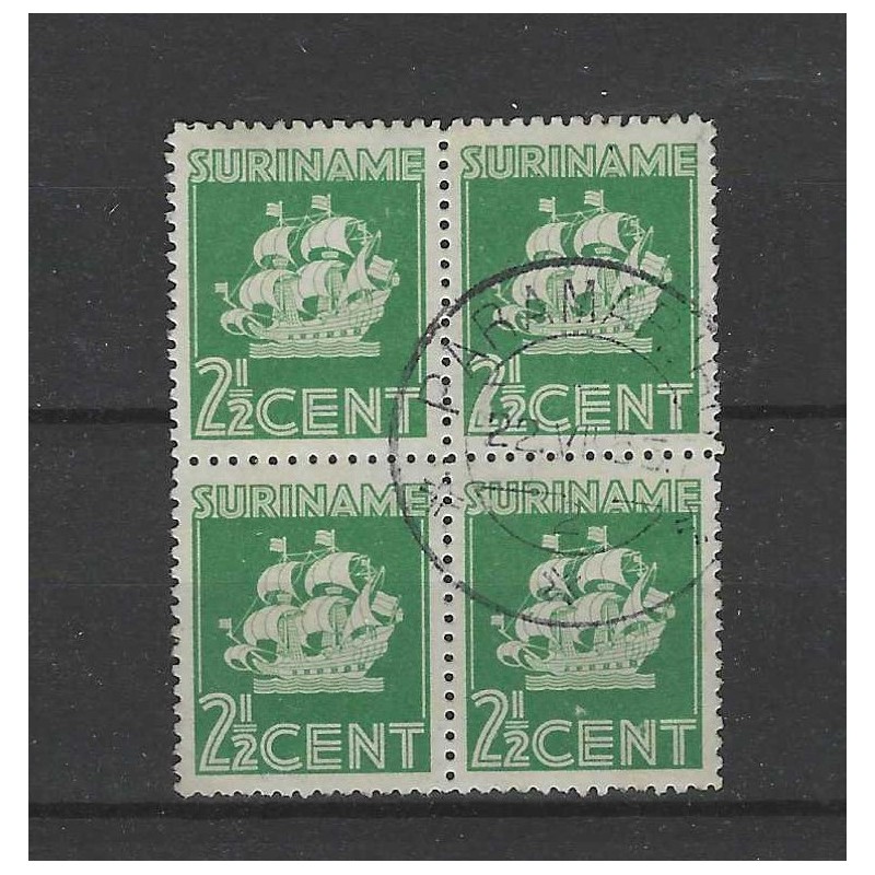 Suriname 195 Scheepje Indisch blok 4 VFU/ongebr CV 36+ € Suriname 195 Scheepje Indisch blok 4 VFU/ongebr CV 36+ €