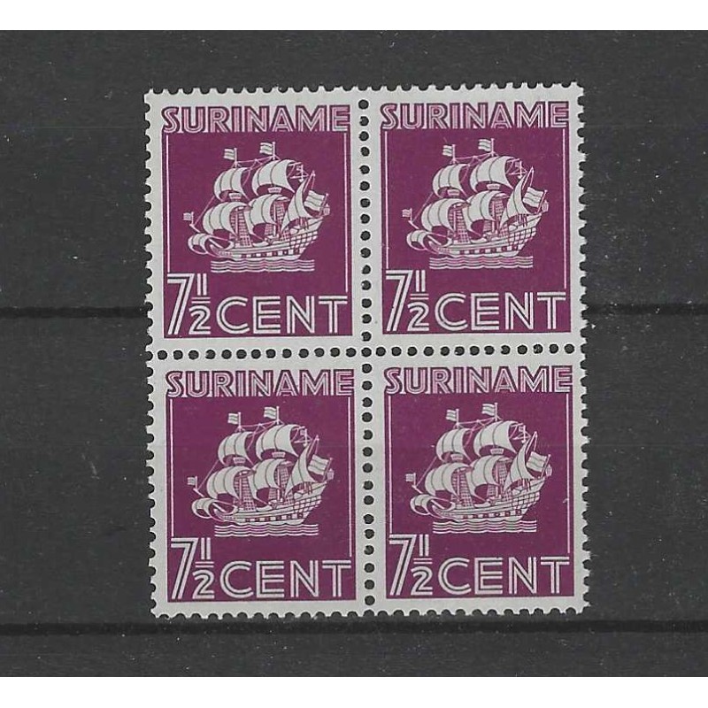 Suriname 196 Scheepje Indisch blok 4 MNH/MH CV 18+ € Suriname 196 Scheepje Indisch blok 4 MNH/MH CV 18+ €
