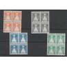 Suriname 247/248, LP29/30 Lepra-zegels blokje 4 MNH/MH  CV 80+ €