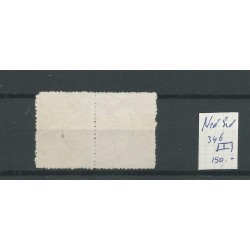 Ned. Indië  346 PAARTJE  Wilhelmina 25Gld  VFU/gebr  CV 150+ €