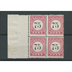 Ned. Indië P13C-P13B  2x in blok4  MH/ongebr CV 150 €