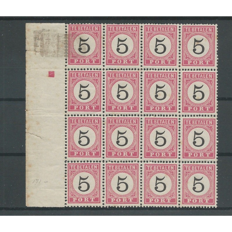 Ned. Indië P6B-P6B 4x in blok 16 MH/ongebr CV 300 € Ned. Indië P6B-P6B 4x in blok 16 MH/ongebr CV 300 €