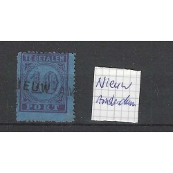 Nederland P2 Port met "NIEUW AMSTERDAM" langstempel VFU/gebr  CV 25++ €