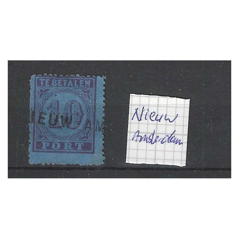 Nederland P2 Port met "NIEUW AMSTERDAM" langstempel VFU/gebr CV 25++ € Nederland P2 Port met "NIEUW AMSTERDAM" langstempel VFU/gebr CV 25++ €