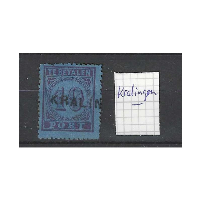 Nederland P2 Port met "KRALINGEN" langstempel VFU/gebr CV 25++ € Nederland P2 Port met "KRALINGEN" langstempel VFU/gebr CV 25++ €
