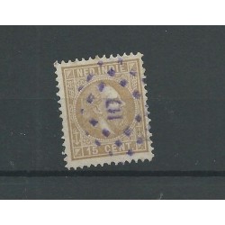 Ned. Indië 11F met puntstempel 117 in paars  VFU CV 20+ €