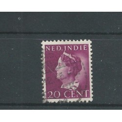 Ned. Indië 277 Wilhelnina 1945 stempel  VFU/gebr CV 150 € lichte vouw