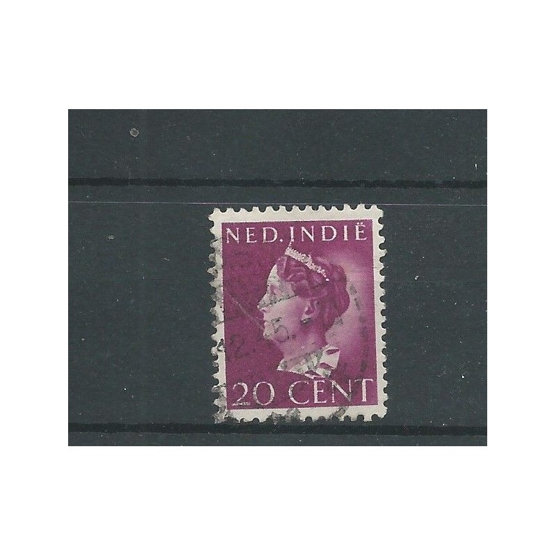 Ned. Indië 277 Wilhelnina 1945 stempel VFU/gebr CV 150 € lichte vouw Ned. Indië 277 Wilhelnina 1945 stempel VFU/gebr CV 150 € lichte vouw