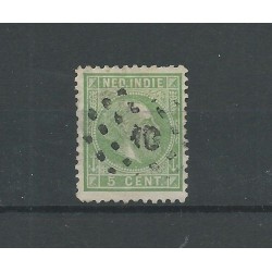 Ned. Indië 8G  11,5x12 Willem III puntstempel 10 CV 25+ €