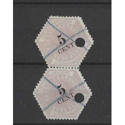 Nederland TG3 Telegram 5 ct  paartje  VFU/gebr  CV 25++ €