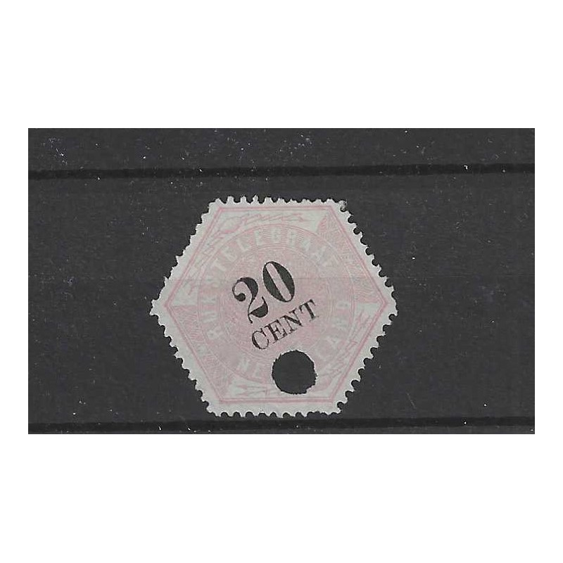 Nederland TG6 Telegram 20 ct VFU/gebr CV 17 € zonder aniline strepen Nederland TG6 Telegram 20 ct VFU/gebr CV 17 € zonder aniline strepen
