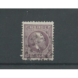 Ned. Indië 13G  11,5x12 Willem III puntstempel 100 CV 25+ €