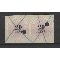 Nederland TG6  Telegram 20 ct  paartje  VFU/gebr  CV 34++ €