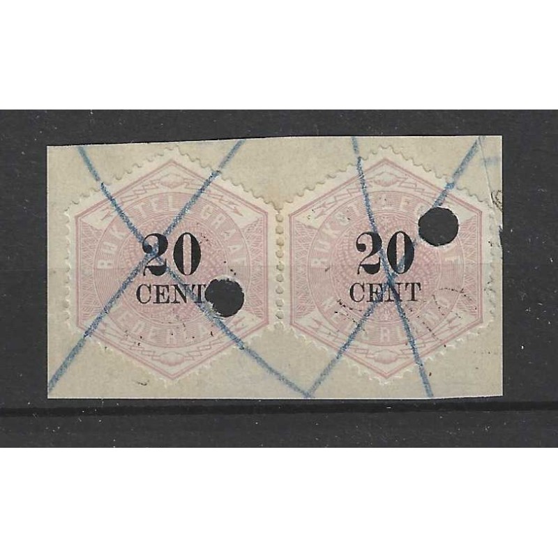 Nederland TG6 Telegram 20 ct paartje VFU/gebr CV 34++ € Nederland TG6 Telegram 20 ct paartje VFU/gebr CV 34++ €