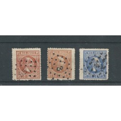 Ned. Indië 9,12  BREDE SLAG zegels VFU/gebr  CV 30++ €