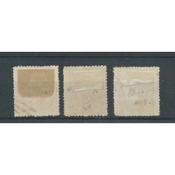 Ned. Indië 9,12  BREDE SLAG zegels VFU/gebr  CV 30++ €