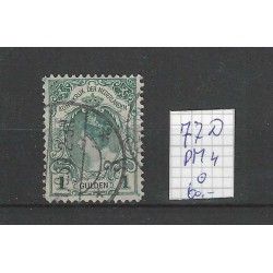 Nederland 77D PM4 Wilhelmina met plaatfout PM4 VFU/gebr  CV 60 €