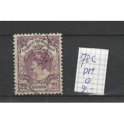 Nederland 78C PM  Wilhelmina met plaatfout PM  VFU/gebr  CV 90 €