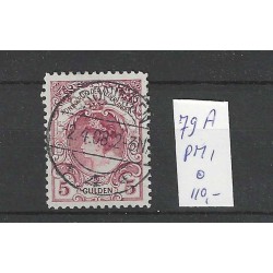 Nederland 79A PM1  Wilhelmina met plaatfout PM1 VFU/gebr  CV 110 €