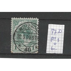Nederland 77D PM3  Wilhelmina met plaatfout PM3 VFU/gebr  CV 60 €