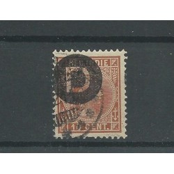 Ned. Indië D1  Dienst STERK VERSCHOVEN opdruk  VFU/gebr  CV 10++ €